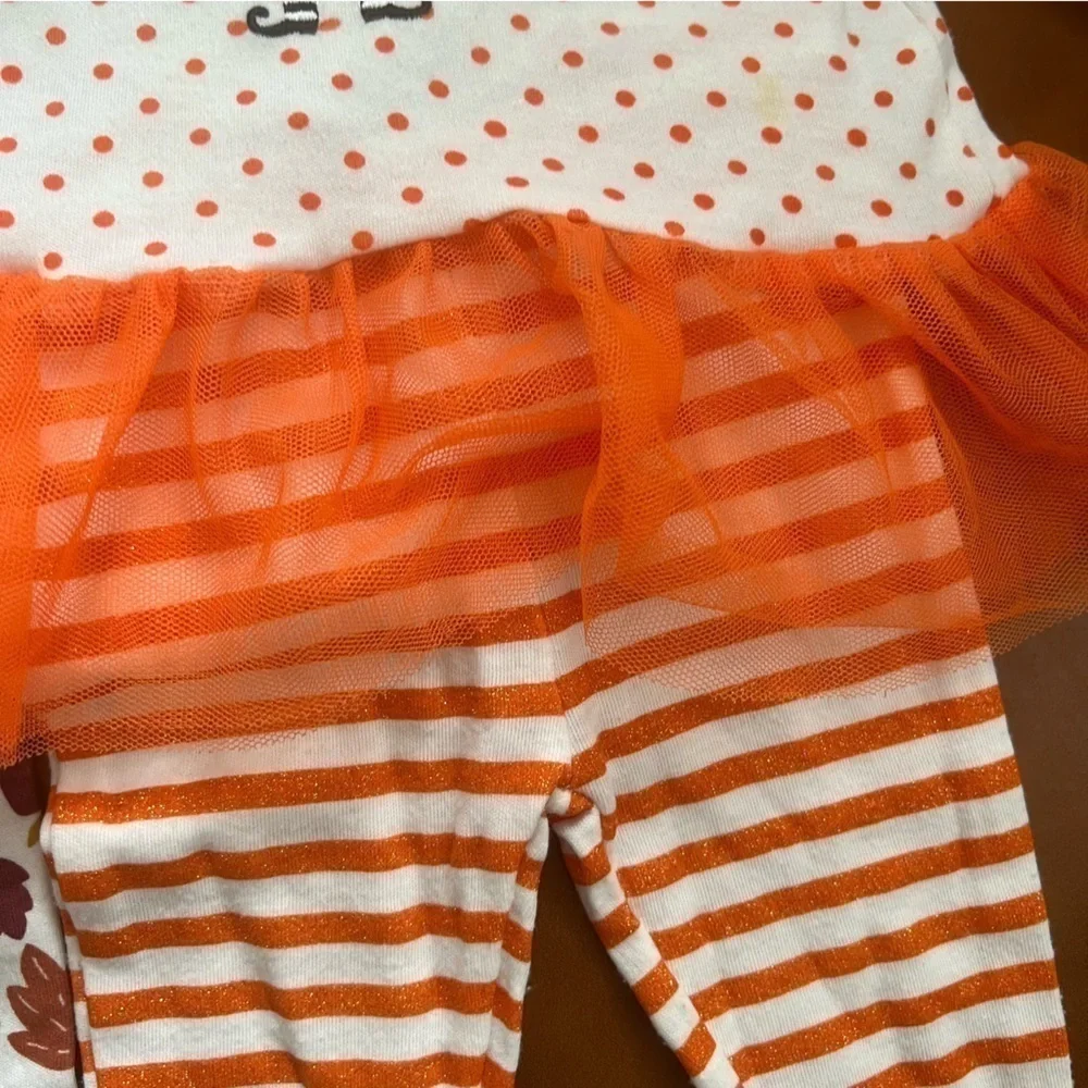 Bundle Baby Girl Infant 3-6m Fall Halloween Matching Tutu Bodysuit Shirt Pants